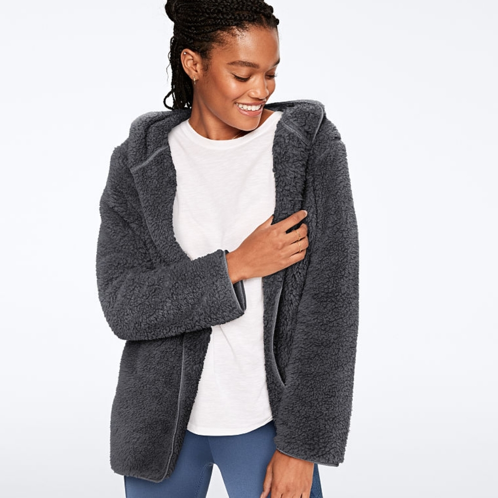 NWT PINK Sherpa Cardigan